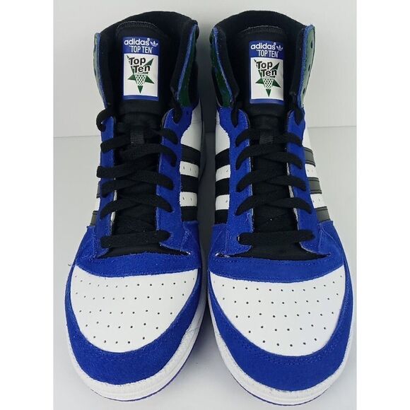 Adidas  Top Ten RB Men\'s Size 10.5  Leather Shoes FZ6199 Lucid Blue Black Green main image 6